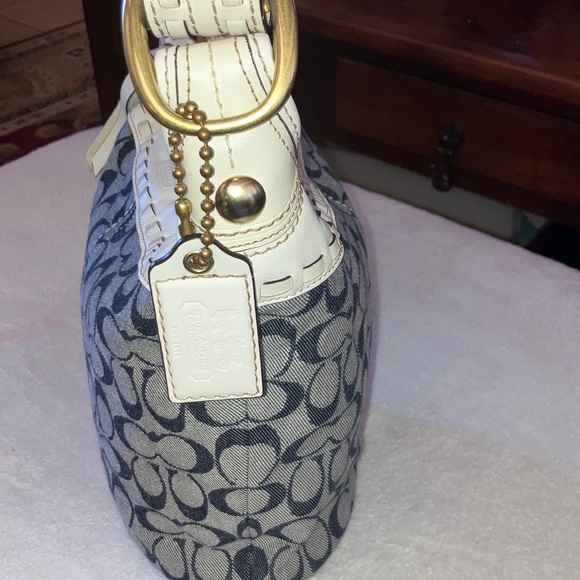 Coach Bleeker Signature C denim blue Shoulder Bag w/gold hardware year 2007 - Picture 3 of 15